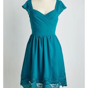 ModCloth Let’s Reminisce Teal Dress